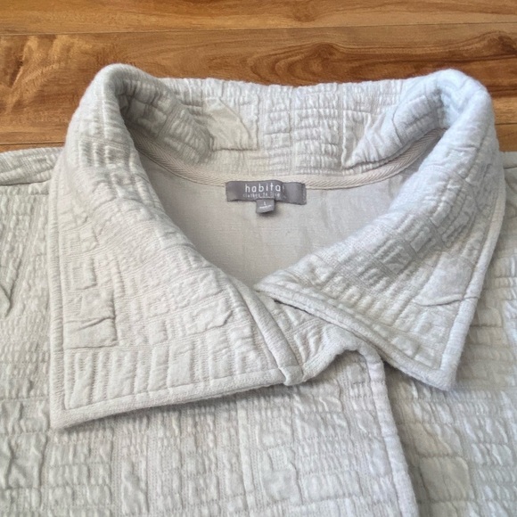 Habitat CLothes to Live In Lightweight Pucker Weave Jacket Size Large - Picture 3 of 15
